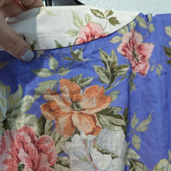 Zimmermann Pattie Patchwork Floral Cotton Wrap Midi-Dress - Picture 4 of 15